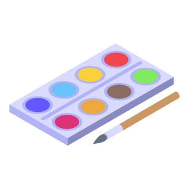 Boyama alışkanlığı simgesi, izometrik biçim