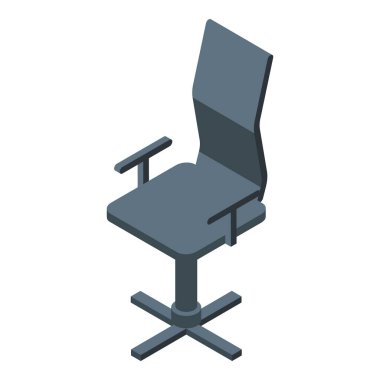 Patron ofis koltuğu simgesi, izometrik stil