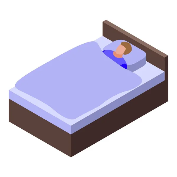 Ícone do hábito de dormir, estilo isométrico — Vetor de Stock