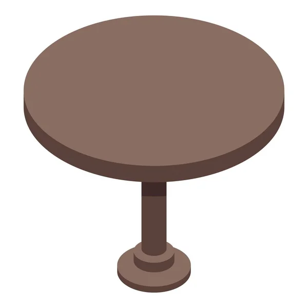 Ikona okrągłego stołu drewnianego w stylu izometrycznym — Wektor stockowy