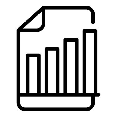 Kağıt grafik çizelgesi simgesi, özet biçimi