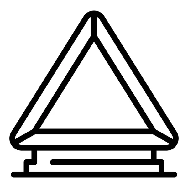 Εικονίδιο τριγώνου έκτακτης ανάγκης αυτοκινήτου, στυλ περιγράμματος — Διανυσματικό Αρχείο