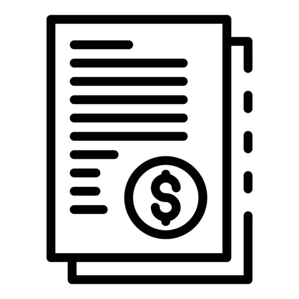 Restructuring money papers icon, outline style — Stock Vector