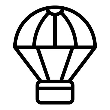 Teslimat kutusu paraşüt simgesi, özet biçimi