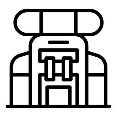 Turist sırt çantası simgesi, taslak biçimi