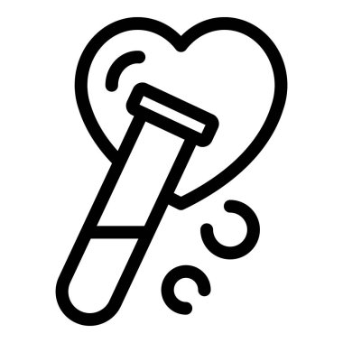 Hormonlar test tüpü simgesi, özet biçimi