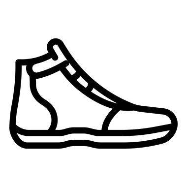 Greko-Romen güreş ayakkabı ikonu, taslak tarzı