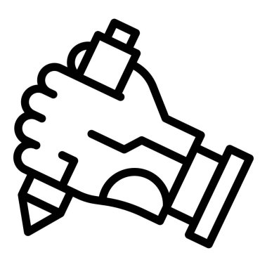 Özel eğitim robotu el simgesi, özet biçimi