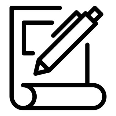 Kağıt ve kalem simgesi, özet biçimi