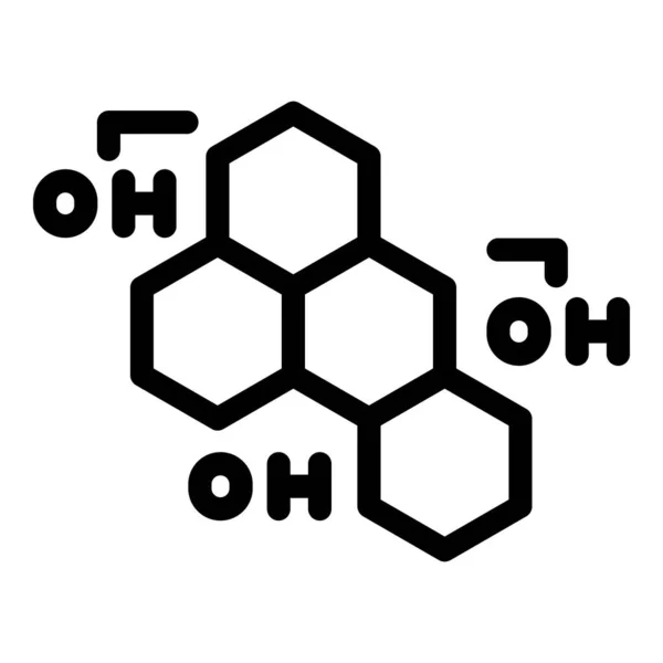 Hormones OH icône, style contour — Image vectorielle