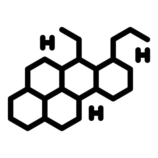 Human hormones icon, outline style — Stock Vector