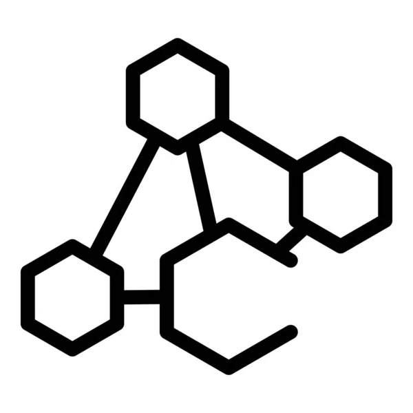 Icône hormones sérotonine, style contour — Image vectorielle