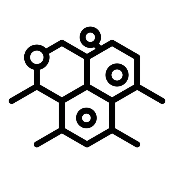 Icône hormones cérébrales, style contour — Image vectorielle