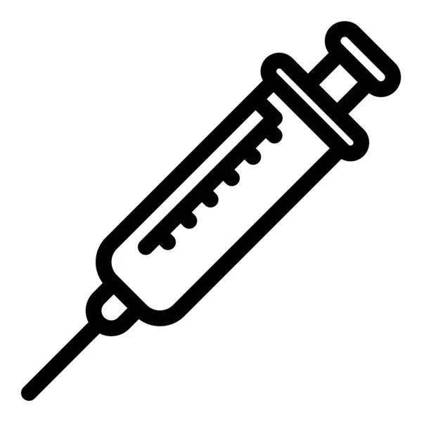 Syringe hormones icon, outline style — Stock Vector