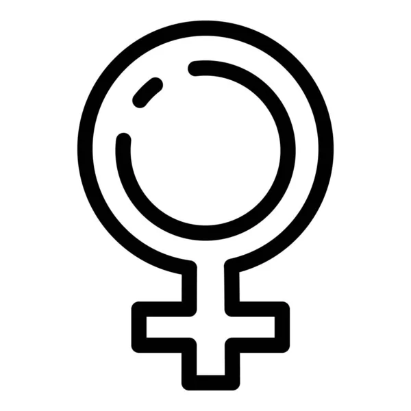 Icono de hormonas de chica, estilo de esquema — Vector de stock