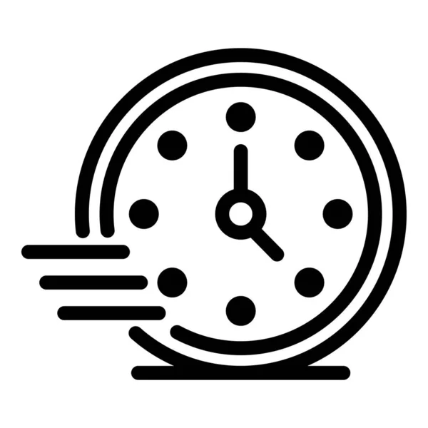 Icono de tiempo de fitness, estilo de esquema — Vector de stock