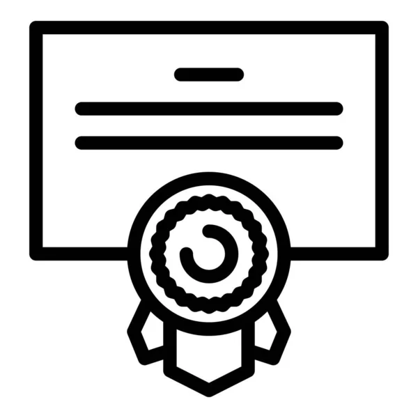 Icono de calidad de certificado, estilo de esquema — Archivo Imágenes Vectoriales