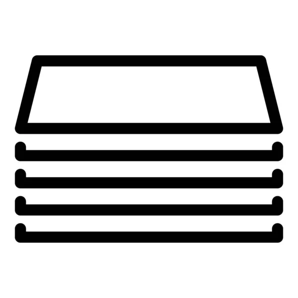 Icône de fichiers de stockage, style contour — Image vectorielle