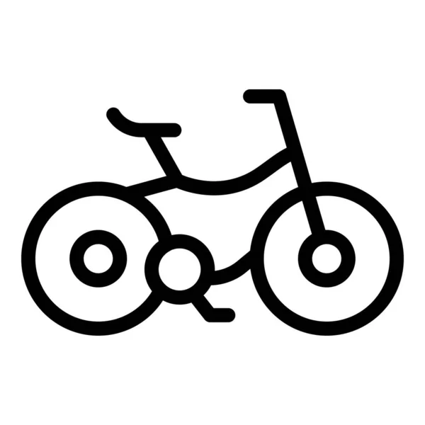 Значок велосипеда, стиль контура — стоковый вектор