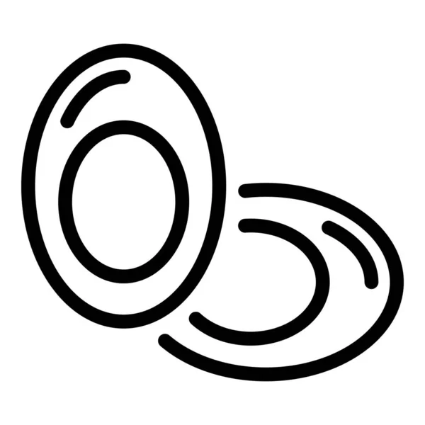 Haşlanmış yumurta ikonu, taslak biçimi — Stok Vektör