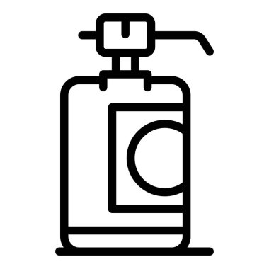 Sıvı temizlik çözeltisi simgesi, özet biçimi