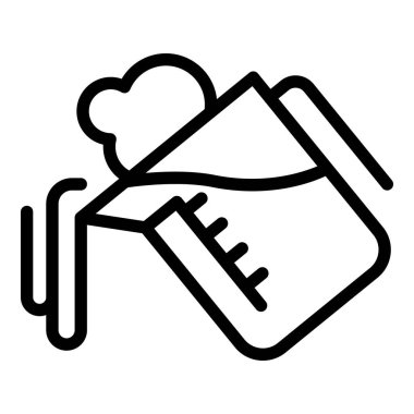 Sıcak temizleme su simgesi, taslak biçimi