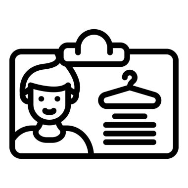 Çamaşır işçisi rozeti simgesi, taslak biçimi