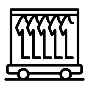 Temiz kıyafetler çamaşır ikonu, taslak biçimi