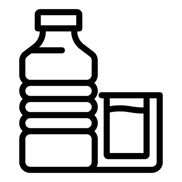 Icono de botella de agua, estilo de esquema — Vector de stock