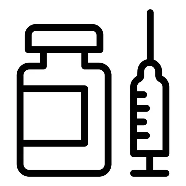 Icône de la toxicomanie, style contour — Image vectorielle