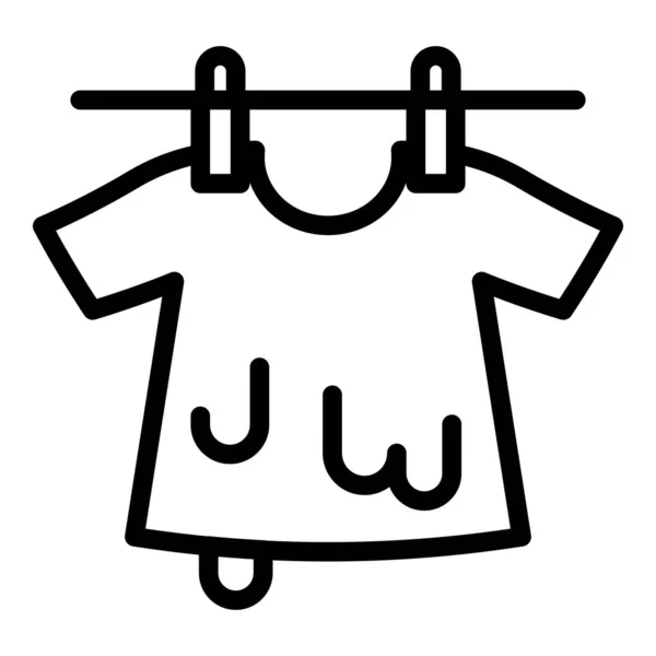 Hang dry icon, outline style — Stock Vector