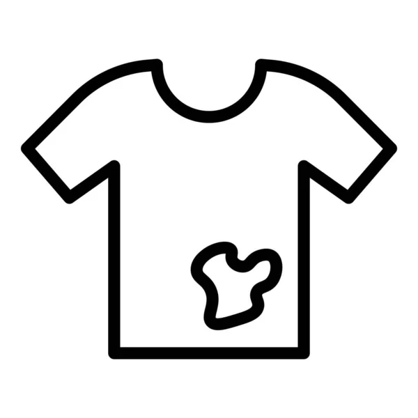 Icono de camisa sucia, estilo de esquema — Vector de stock