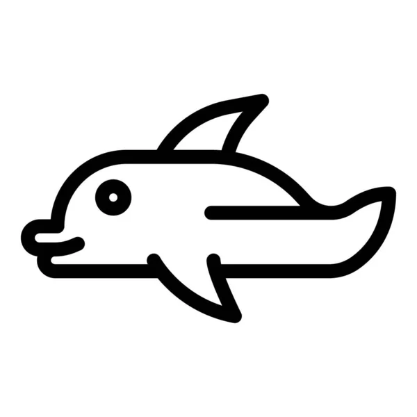 Dolphin toy icon, outline style — Stock Vector