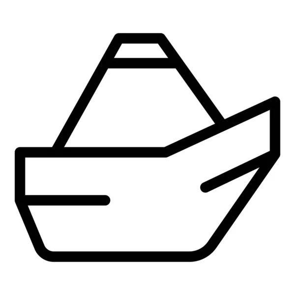 Kid boat icon, outline style — Stock Vector
