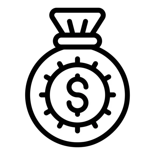 Subventionsprogramm-Symbol, Umriss-Stil — Stockvektor