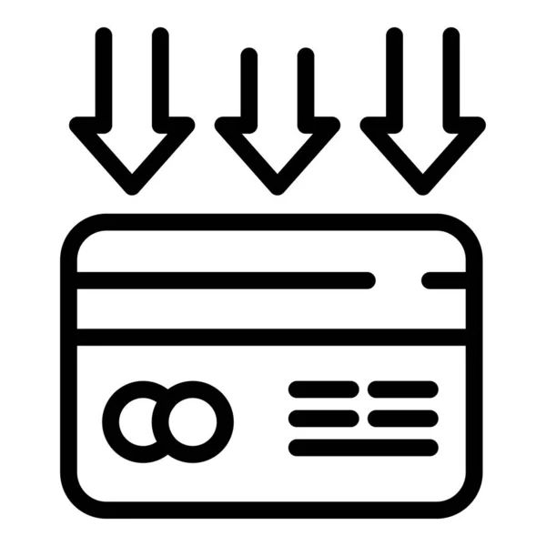 Lieferung Kreditkartensymbol, Umriss Stil — Stockvektor