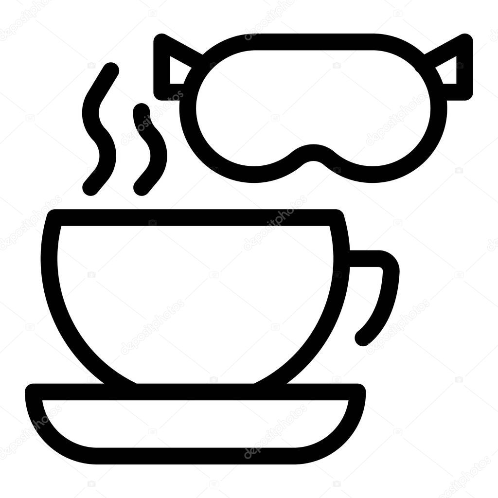 Sleeping tea icon, outline style