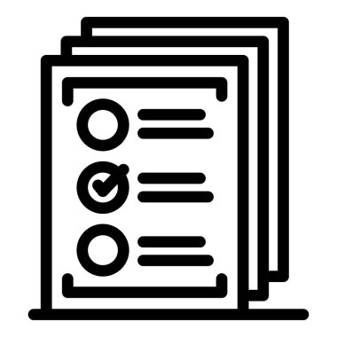 Kontrol listesi kağıt simgesi, özet biçimi