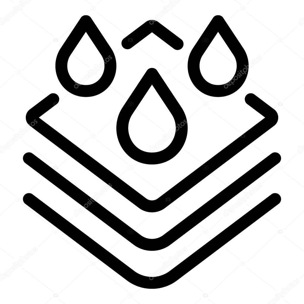 Absorption icon. Outline absorption vector icon for web design isolated on white background