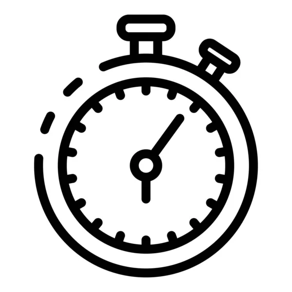 Icona del cronometro, stile contorno — Vettoriale Stock