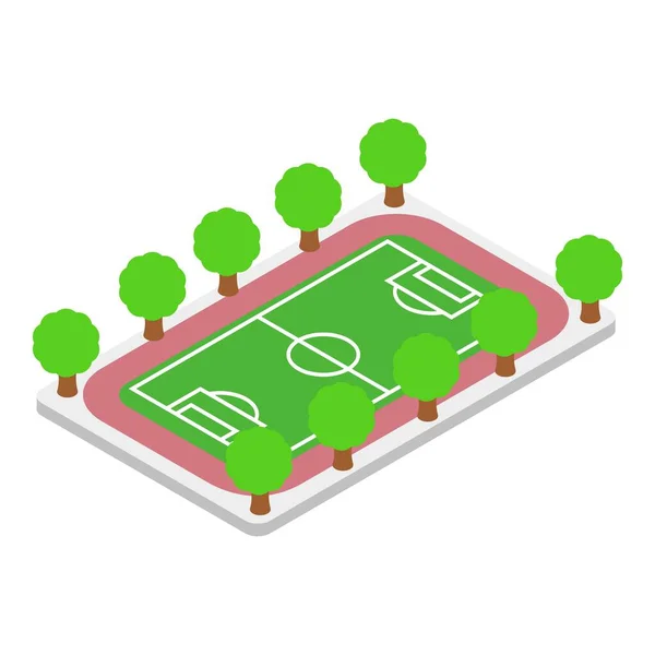 Football field icon, isometric style — Stock Vector