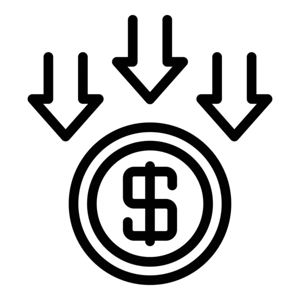 Sparen Sie Geld Icon, Umriss Stil — Stockvektor