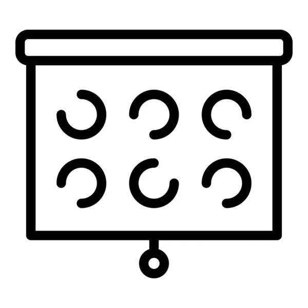 Icono de prueba de ojos, estilo de contorno — Vector de stock
