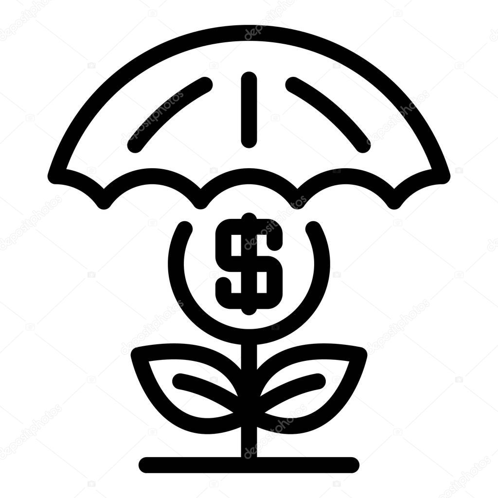 Investment safety icon, outline style