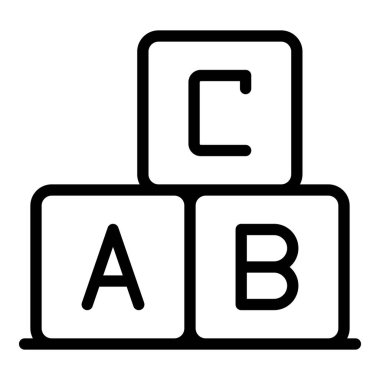 Özel eğitim küpleri simgesi, özet biçimi