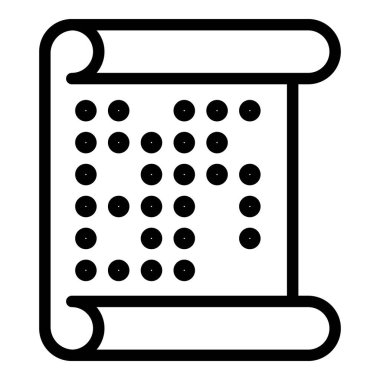 Braille kağıt metin simgesi, özet biçimi