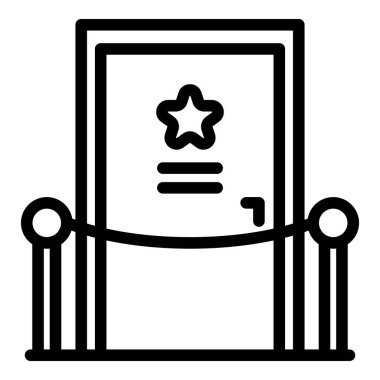 Aktör soyunma odası kapı simgesi, taslak biçimi