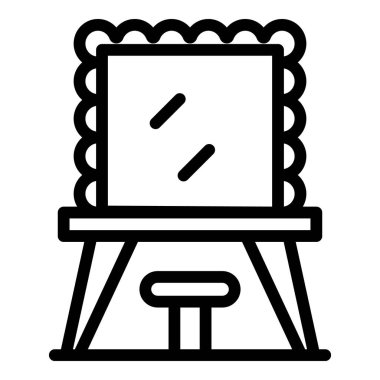 Ayna aktörü soyunma odası simgesi, taslak biçimi