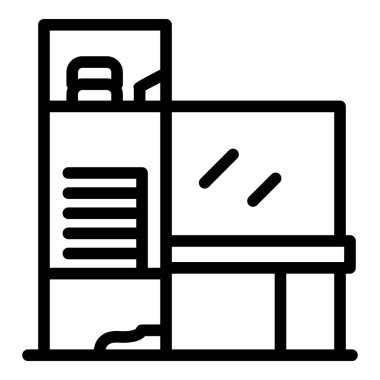 Modern soyunma odası simgesi, taslak biçimi