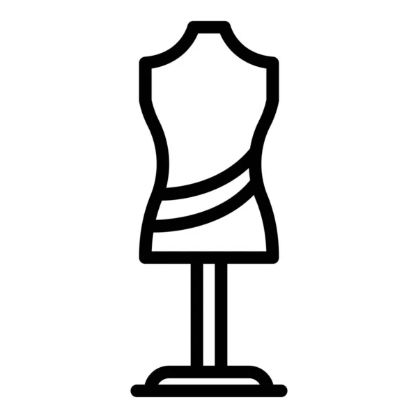 Icono de manequín de ropa, estilo de contorno — Vector de stock
